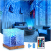 Northern Lights Projector, 16 Colors LED Aurora Projector with Remote Control, Rechargeable Dimmable Cube Wave Lamp, Battery Night Light Projector for Bedroom Kids Room Living Room